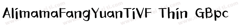 AlimamaFangYuanTiVF Thin GBpc EUC H字体转换